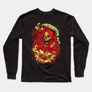 Skull with red costume Long Sleeve T-Shirt